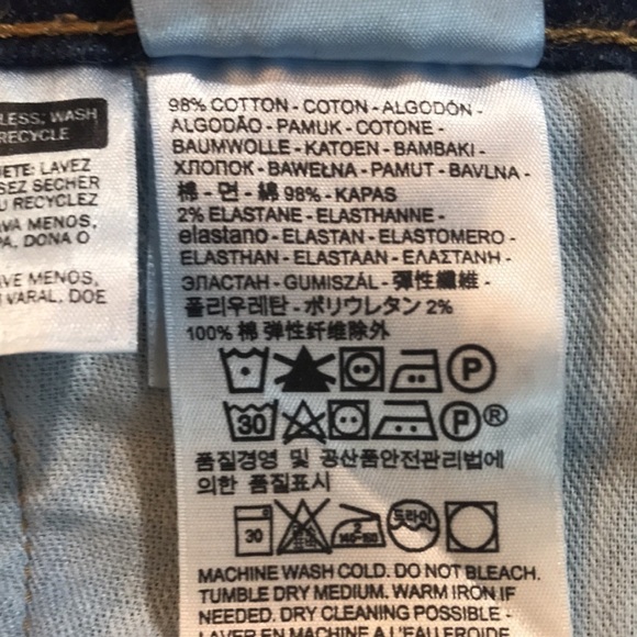 Levi’s 514 Straight Fit Stretch Dark Wash Jeans             size 36z34 - Picture 11 of 12